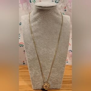 EUC Fossil Bright Bobbles Gold Tone Crystal Casual Costume Necklace Jewelry